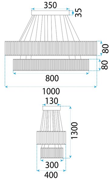 Κρεμαστό φωτιστικό LED APP1546-CP2 CHROME