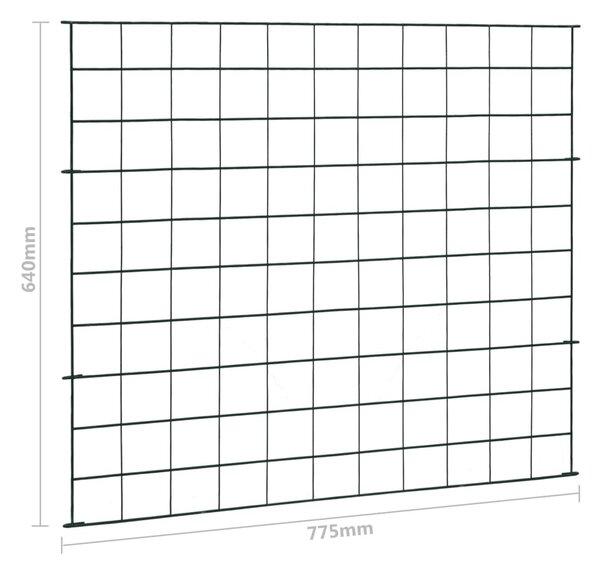 VidaXL Περίφραξη Κήπου Σετ Πράσινη 77,5 x 64 εκ