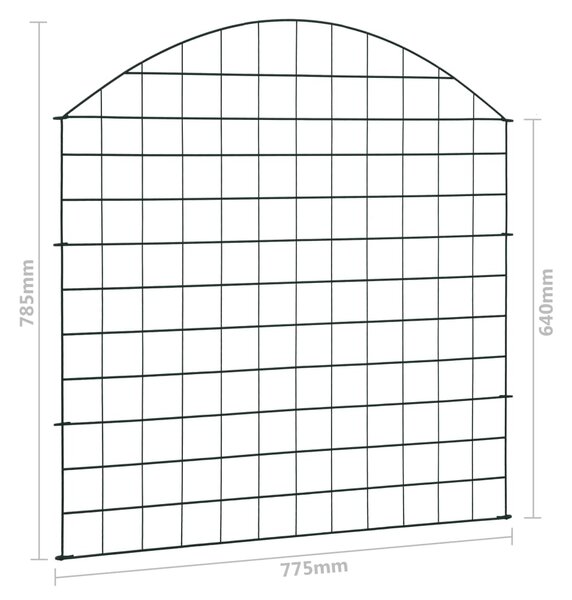 VidaXL Περίφραξη Κήπου Αψίδα Σετ Πράσινη 77,5 x 78,5 εκ