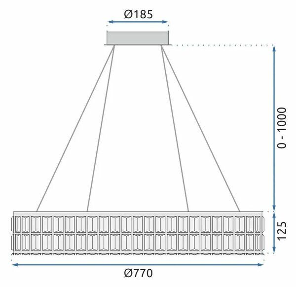 Κρεμαστό φωτιστικό LED APP1569-CP Gold 80cm