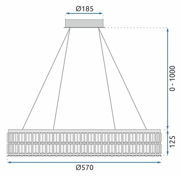 Κρεμαστό φωτιστικό LED APP1568-CP Gold 60cm