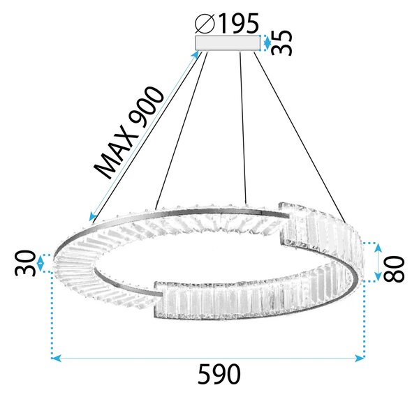 Λάμπα LED APP1528-CP60 GOLD