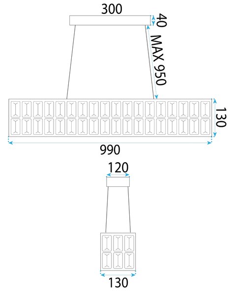 Κρεμαστό φωτιστικό LED APP1566-CP Gold