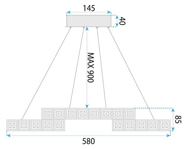 Λάμπα LED APP1556-CP CHROME