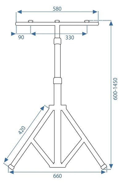 Halogen LED budowlany na statywie 2x30W RSL001-30N