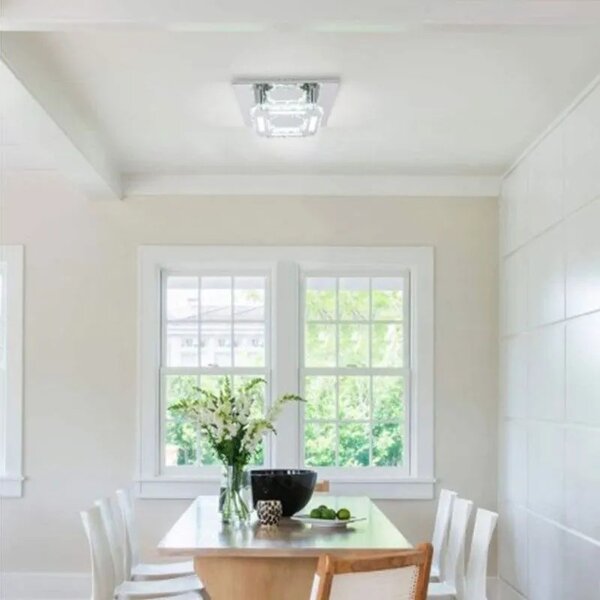 Κρυστάλλινο τετράγωνο φωτιστικό οροφής Glamour Plafond 8W APP406-C-C APP406-C