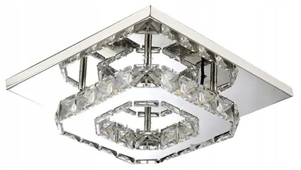 Κρυστάλλινο τετράγωνο φωτιστικό οροφής Glamour Plafond 8W APP406-C-C APP406-C