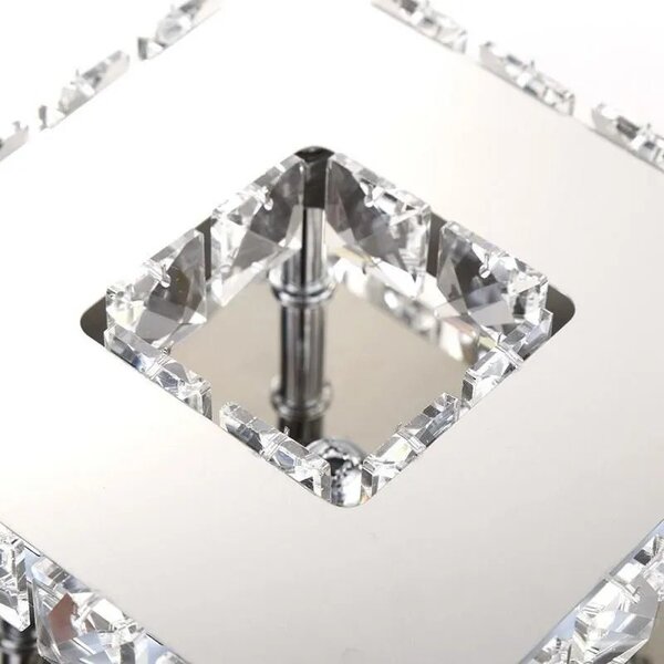 Κρυστάλλινο τετράγωνο φωτιστικό οροφής Glamour Plafond 8W APP406-C-C APP406-C