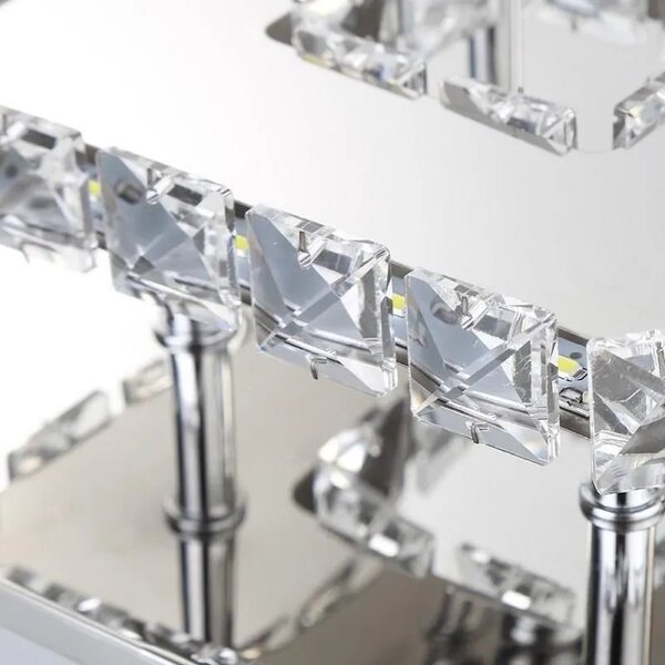 Κρυστάλλινο τετράγωνο φωτιστικό οροφής Glamour Plafond 8W APP406-C-C APP406-C