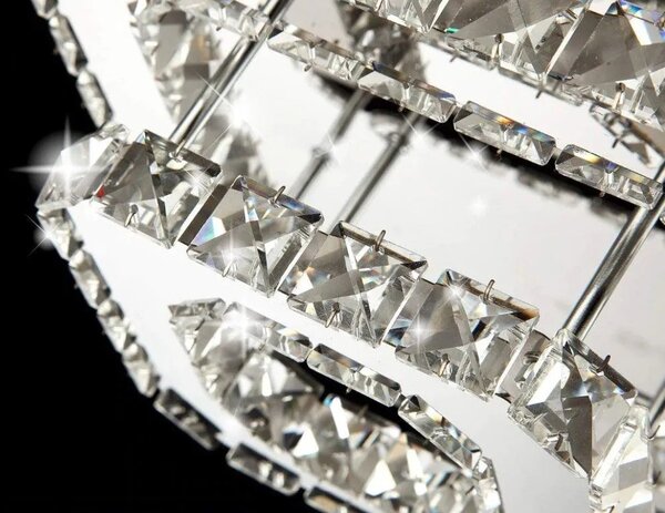 Κρυστάλλινο Φωτιστικό Οροφής Plafon LED 24W Τετράγωνο APP410-C