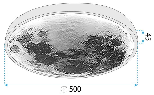Φωτιστικό τοίχου APP1806-CW Moon LED White