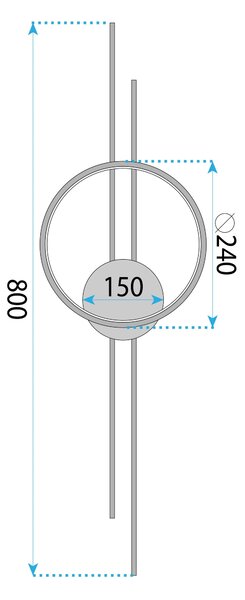 ΦΩΤΙΣΤΙΚΟ ΤΟΙΧΟΥ LED APP1781-W BRUSH GOLD