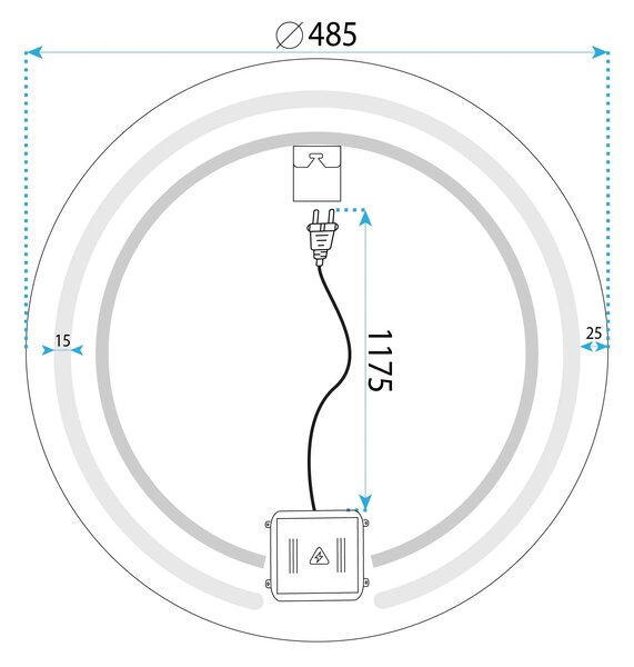 ΚΑΘΡΕΦΤΗΣ ΤΟΙΧΟΥ LED 50cm Modern