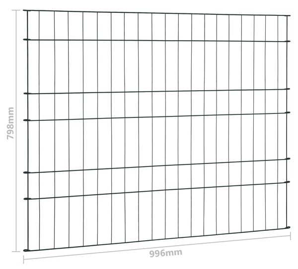 VidaXL Περίφραξη Κήπου Σετ Πράσινη 99,6x79,8 εκ