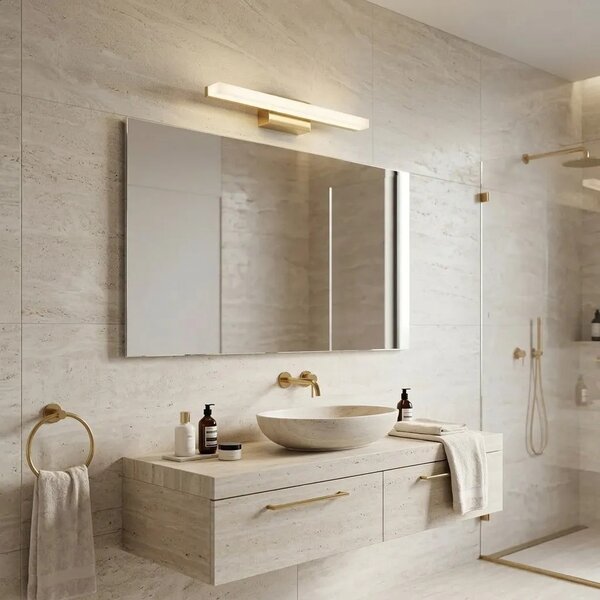 ΦΩΤΙΣΤΙΚΟ ΤΟΙΧΟΥ ΜΠΑΝΙΟΥ LED 60CM APP1849-1W GOLD