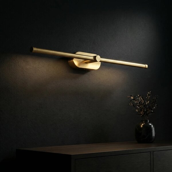 Επιτοίχο φωτιστικό μπάνιου LED APP1893-1W 60 cm BRUSH GOLD
