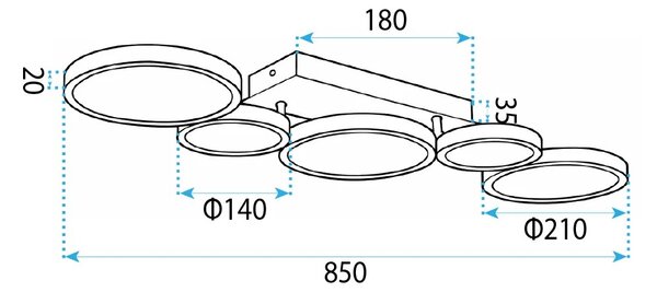 Φωτιστικό οροφής LED APP1913-C Black