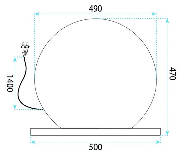 ΚΑΘΡΕΦΤΗΣ ΤΟΙΧΟΥ LED HOLLYWOOD White 50 cm