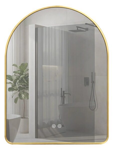 ΚΑΘΡΕΦΤΗΣ ΤΟΙΧΟΥ LED 80x60cm CAMLOT Brush Gold
