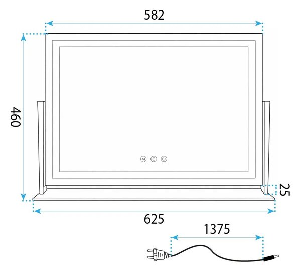 ΚΑΘΡΕΦΤΗΣ ΤΟΙΧΟΥ LED STUDIO White 58x45