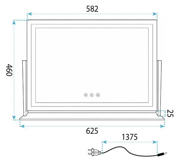 ΚΑΘΡΕΦΤΗΣ ΤΟΙΧΟΥ LED STUDIO L.Gold 58x45