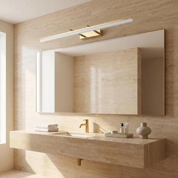 Επιτοίχο φωτιστικό μπάνιου LED APP1874-1W 80cm GOLD