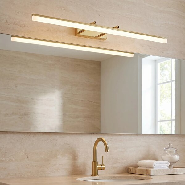 Επιτοίχο φωτιστικό μπάνιου LED APP1874-1W 80cm GOLD