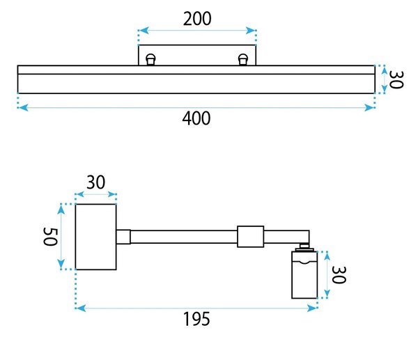 Επιτοίχο φωτιστικό μπάνιου LED APP1872 40 CM GOLD