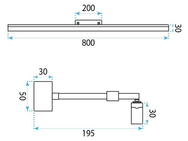 Επιτοίχο φωτιστικό μπάνιου LED APP1877-1W 80cm BRUSH GOLD