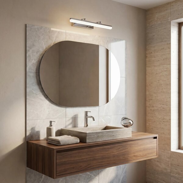 Επιτοίχο φωτιστικό μπάνιου LED APP1869-1W 40cm CHROME