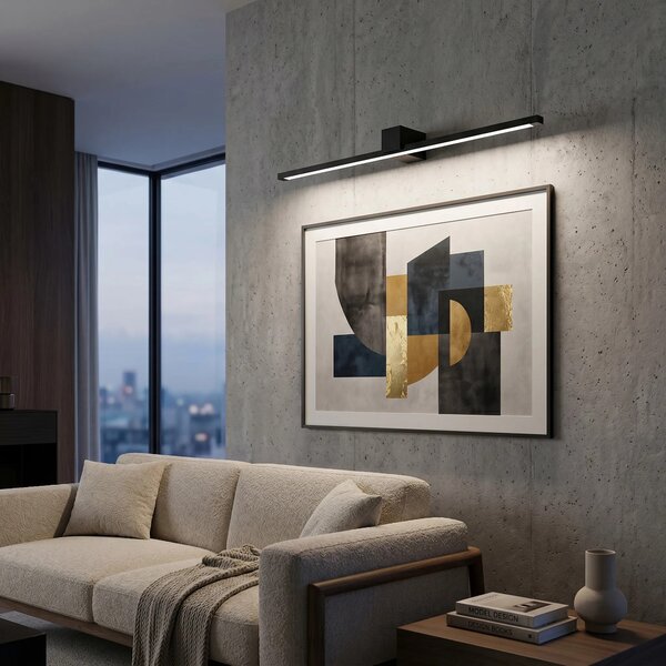 Επιτοίχο φωτιστικό μπάνιου LED SWE051-1W 80 cm Black