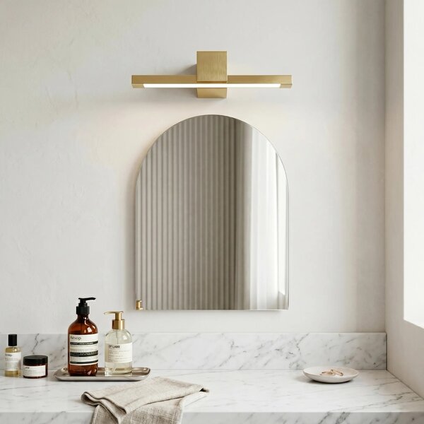 Επιτοίχο φωτιστικό μπάνιου LED SWE046-1W 40cm GOLD BRUSH