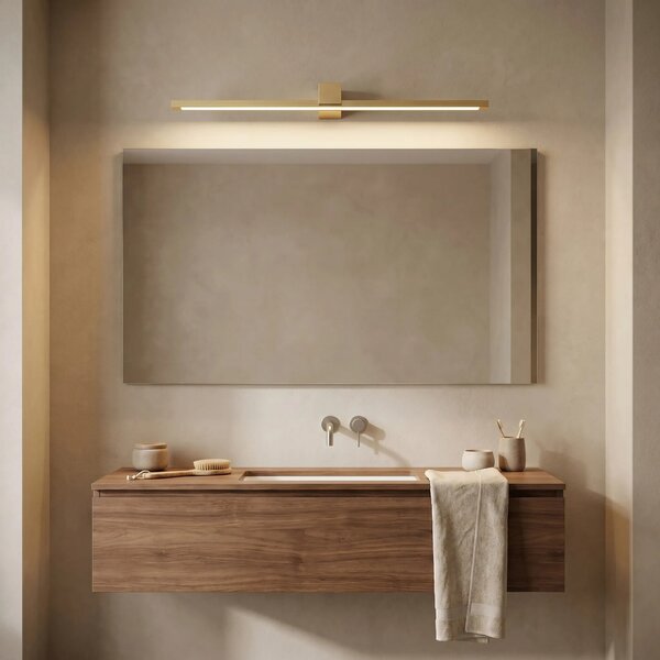 Επιτοίχο φωτιστικό μπάνιου LED SWE048-1W 80cm GOLD BRUSH