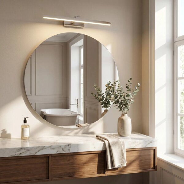 Επιτοίχο φωτιστικό μπάνιου LED SWE002-1W 58cm CHROME