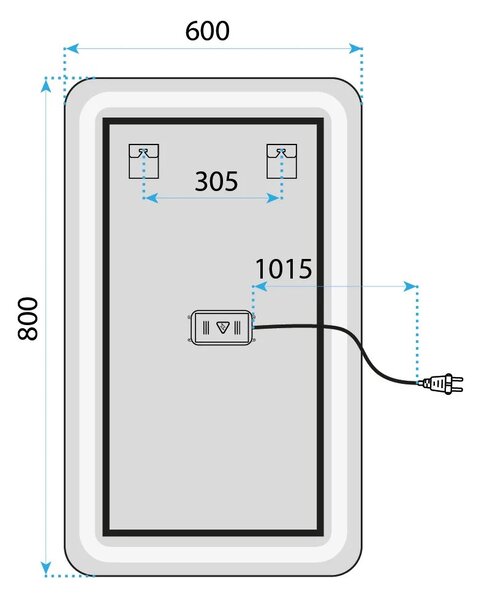 ΚΑΘΡΕΦΤΗΣ ΤΟΙΧΟΥ LED MARLO 80X60