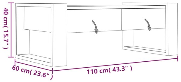 VidaXLΤραπεζάκι Σαλονιού 110 x 60 x 40 εκ. από Μασίφ Ξύλο Teak