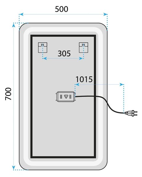 ΚΑΘΡΕΦΤΗΣ ΤΟΙΧΟΥ LED MARLO 70X50