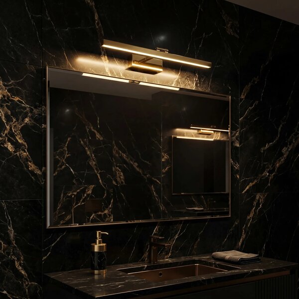 Επιτοίχο φωτιστικό μπάνιου LED APP1861-1W 60 cm GOLD