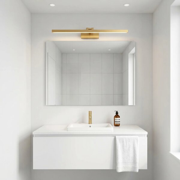 Επιτοίχο φωτιστικό μπάνιου LED APP1865-1W 80 cm BRUSH GOLD