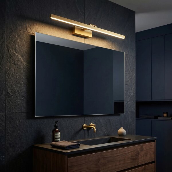 Επιτοίχο φωτιστικό μπάνιου LED APP1865-1W 80 cm BRUSH GOLD