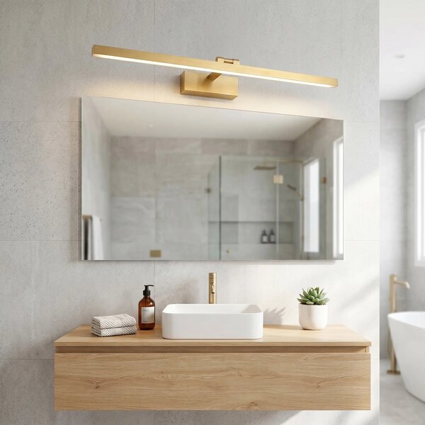 Επιτοίχο φωτιστικό μπάνιου LED APP1865-1W 80 cm BRUSH GOLD