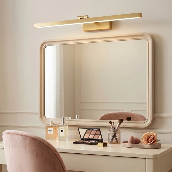 Επιτοίχο φωτιστικό μπάνιου LED APP1865-1W 80 cm BRUSH GOLD