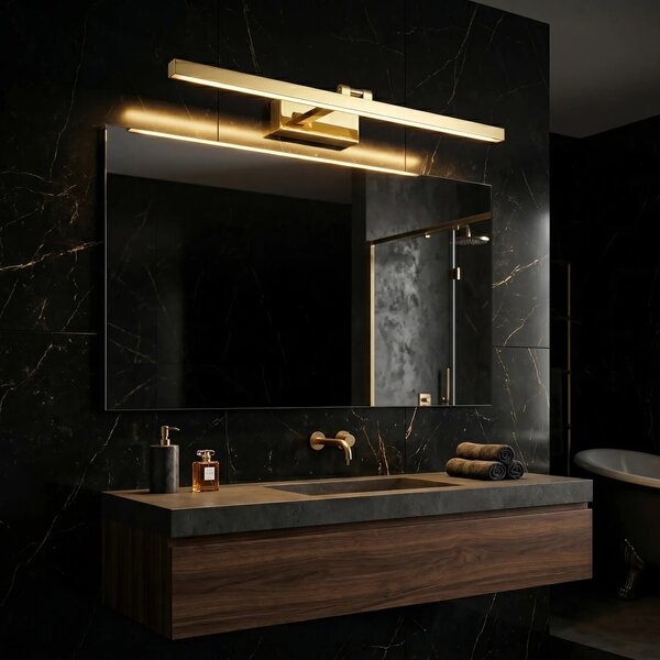 Επιτοίχο φωτιστικό μπάνιου LED APP1862-1W 80 cm GOLD