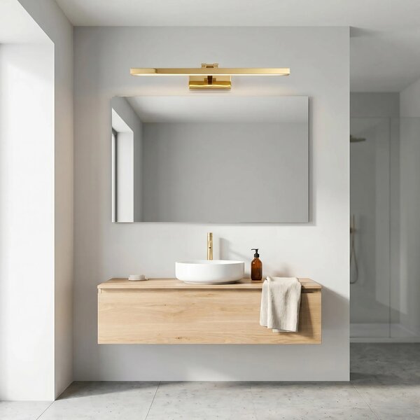 Επιτοίχο φωτιστικό μπάνιου LED APP1862-1W 80 cm GOLD