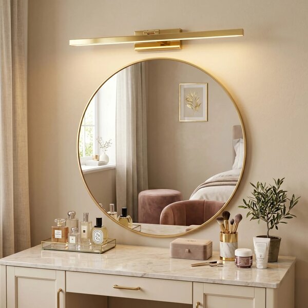 Επιτοίχο φωτιστικό μπάνιου LED APP1862-1W 80 cm GOLD