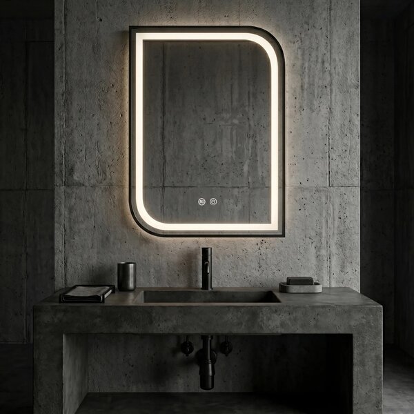 ΚΑΘΡΕΦΤΗΣ ΤΟΙΧΟΥ LED ZONE 80X60 BLACK