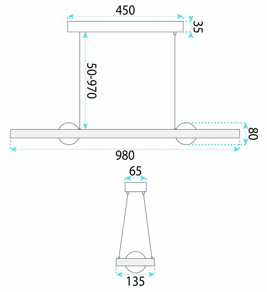 ΚΡΕΜΑΣΤΟ ΦΩΤΙΣΤΙΚΟ ΟΡΟΦΗΣ LED G159-CP GOLD