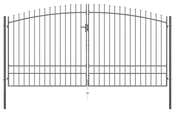 VidaXL Πόρτα Περίφραξης Διπλή με Λόγχες 400 x 248 εκ