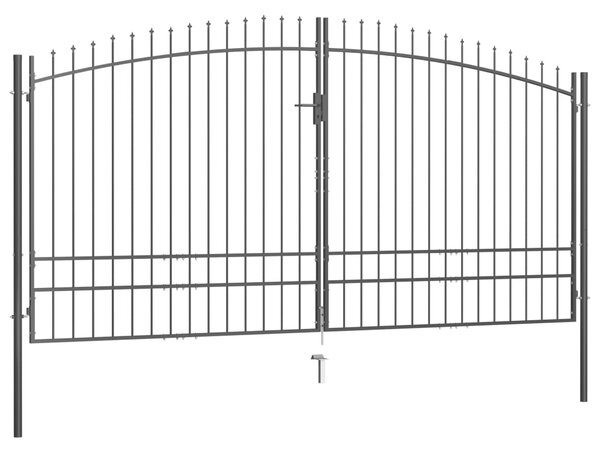 VidaXL Πόρτα Περίφραξης Διπλή με Λόγχες 400 x 248 εκ
