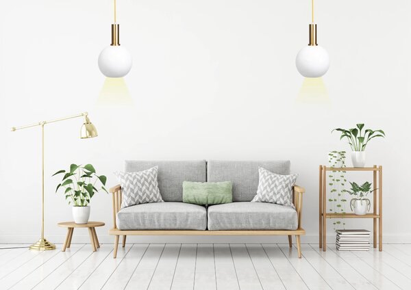 Κρεμαστό φωτιστικό Milk Glass Ball APP666-1CP Gold